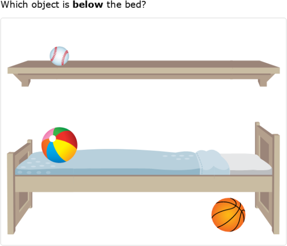 IXL - Above and below (Kindergarten 2 maths practice)
