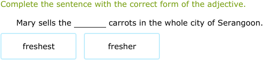 IXL - Use adjectives to compare (Primary 5 English language practice)