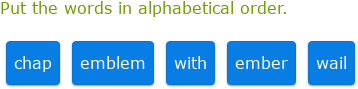 IXL - Alphabetical order (Secondary 2 English language practice)