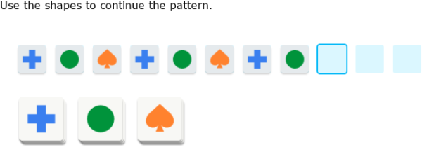 IXL - Complete a repeating pattern (Primary 2 maths practice)