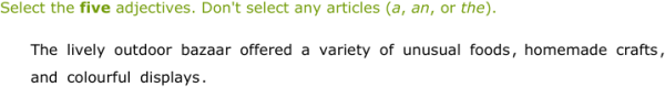 IXL - Identify adjectives (Primary 6 English language practice)