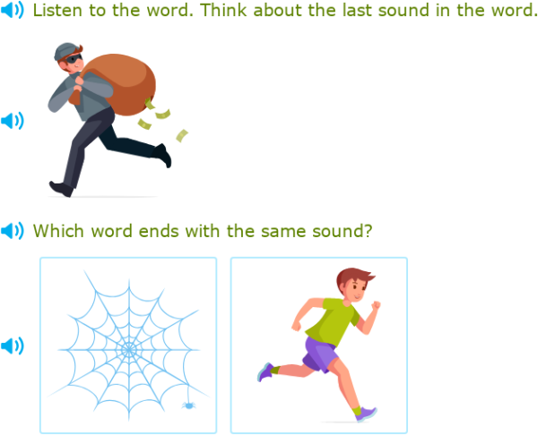 IXL - Which word ends with the same sound? (Kindergarten 2 English ...