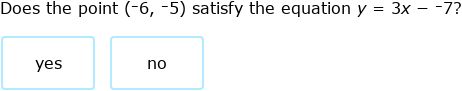 IXL - Does (x, y) satisfy the linear function? (Secondary 2 maths practice)