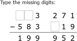 IXL - Fill in the missing digits (Primary 5 maths practice)