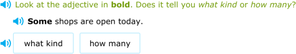 IXL - Does the adjective tell you what kind or how many? (Primary 1 ...