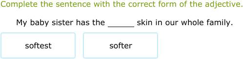 IXL - Use adjectives to compare (Primary 3 English language practice)