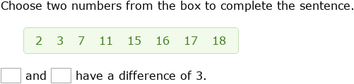 IXL - Choose numbers with a particular sum, difference, product or ...