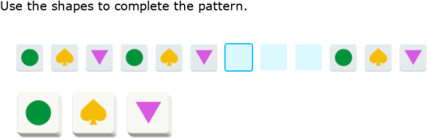IXL - Complete a pattern (Primary 1 maths practice)